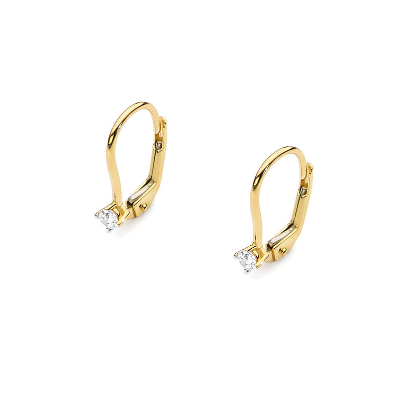 Cercei Aur 14K cu Diamant Natural 0.07 ct, imaginea 2 din 4