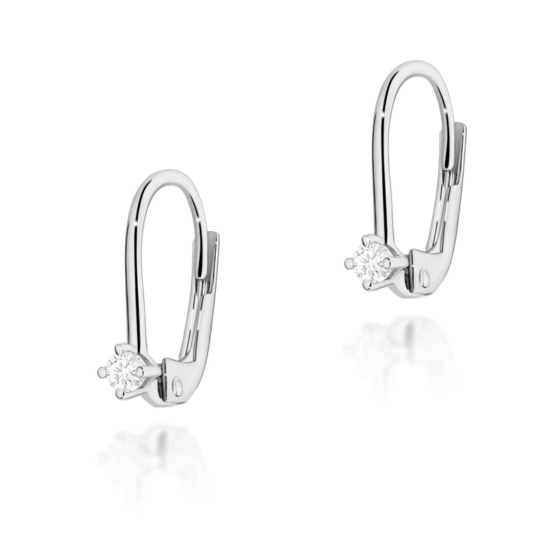 Cercei Aur 14K cu Diamant Natural 0.07 ct, imaginea 3 din 4