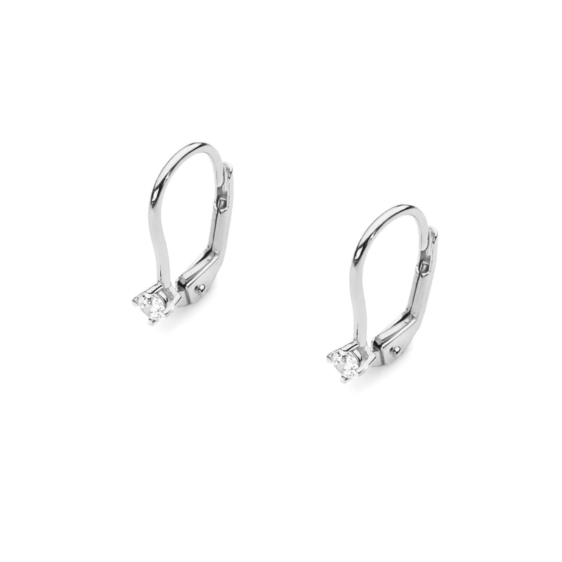 Cercei Aur 14K cu Diamant Natural 0.07 ct, imaginea 4 din 4