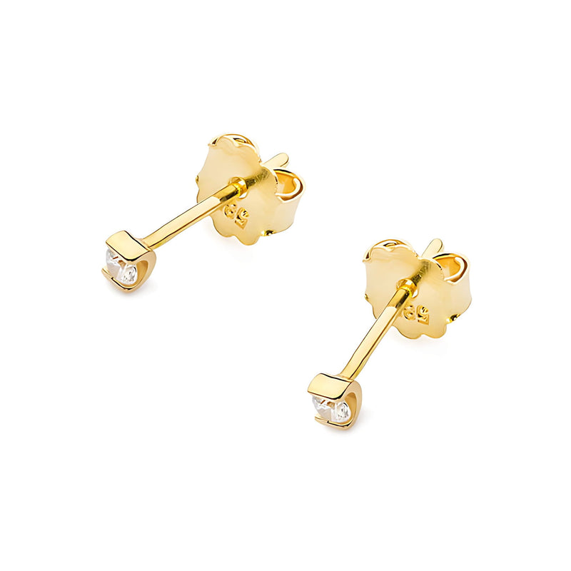 Cercei Aur 14K cu Diamant Natural 0.04 ct, imaginea 2 din 6