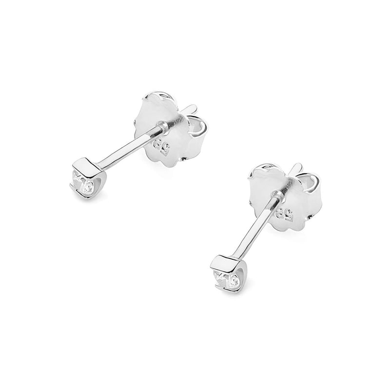 Cercei Aur 14K cu Diamant Natural 0.04 ct, imaginea 6 din 6