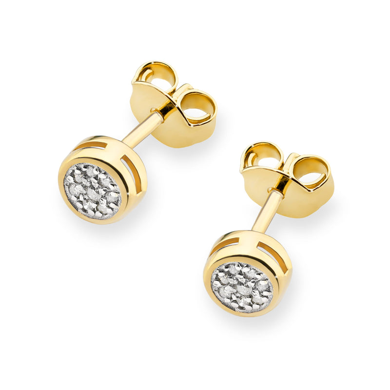 Cercei Aur 14K cu Diamante Naturale 0.08 ct, imaginea 2 din 6