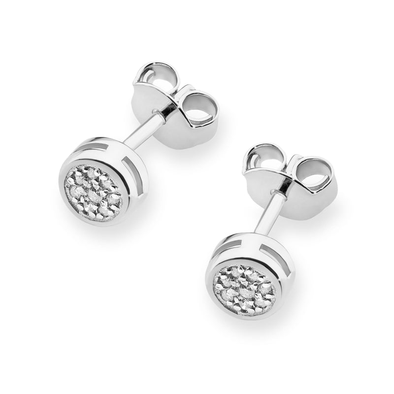 Cercei Aur 14K cu Diamante Naturale 0.08 ct, imaginea 4 din 6