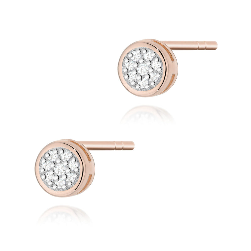 Cercei Aur 14K cu Diamante Naturale 0.08 ct, imaginea 5 din 6
