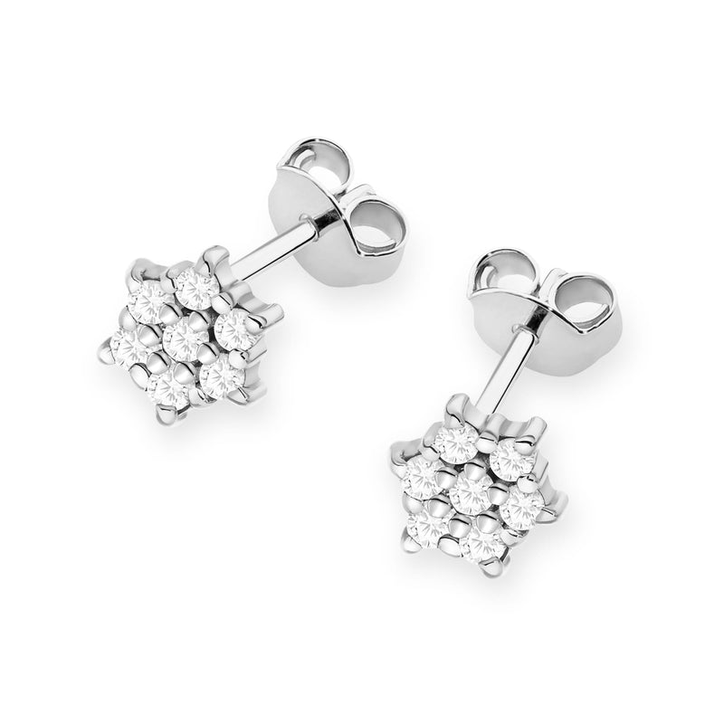Cercei Aur 14K cu Diamante Naturale 0.12 ct, imaginea 4 din 6