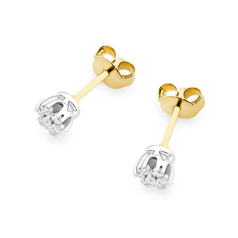 Cercei Aur 14K cu Diamante Naturale 0.20 ct, imaginea 2 din 6