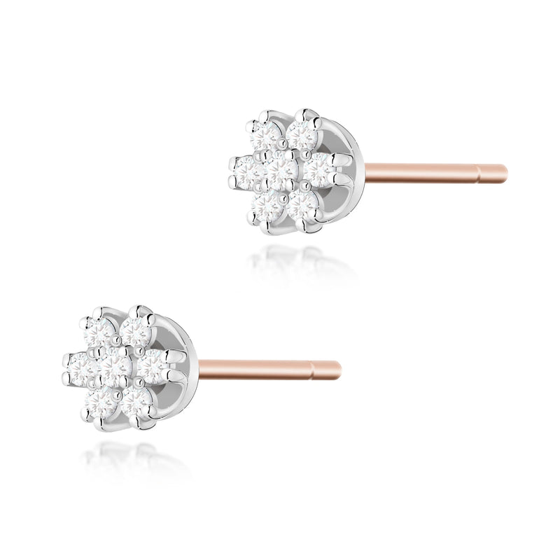 Cercei Aur 14K cu Diamante Naturale 0.20 ct, imaginea 5 din 6