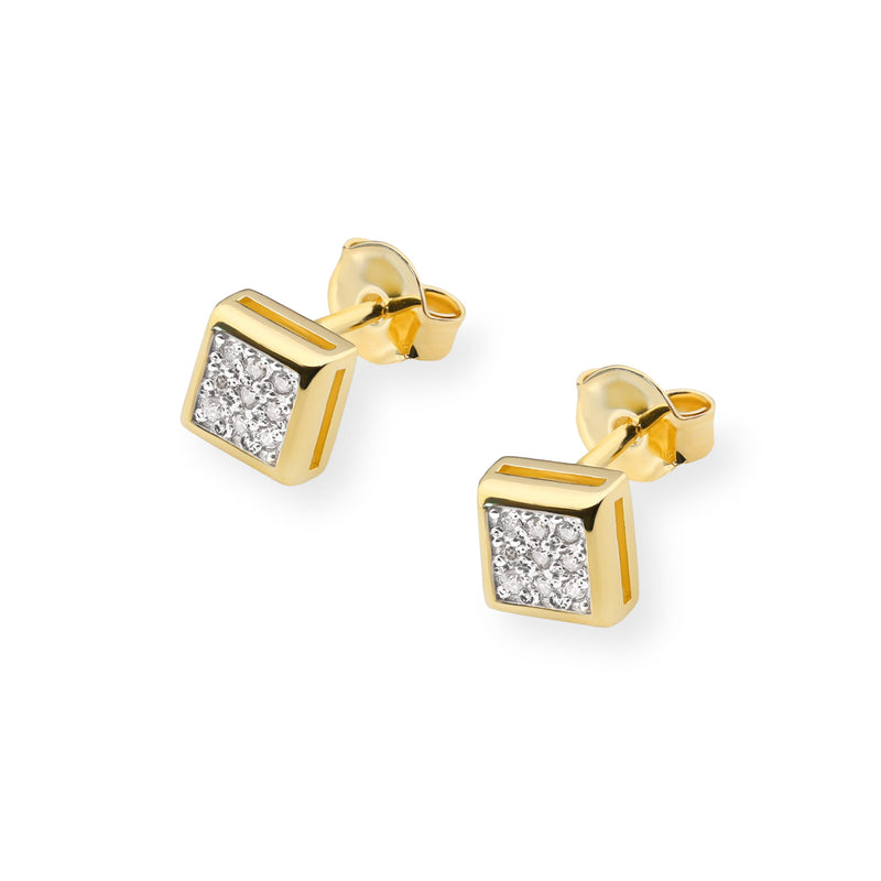 Cercei Aur 14K cu Diamante Naturale 0.09 ct, imaginea 2 din 6