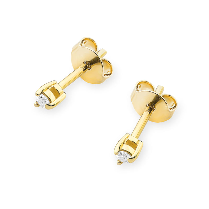 Cercei Aur 14K cu Diamant Natural 0.04 ct, imaginea 2 din 6