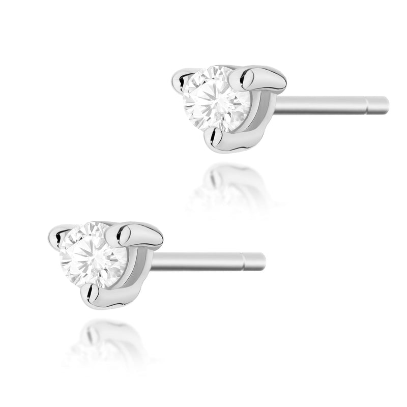 Cercei Aur 14K cu Diamant Natural 0.04 ct, imaginea 3 din 6