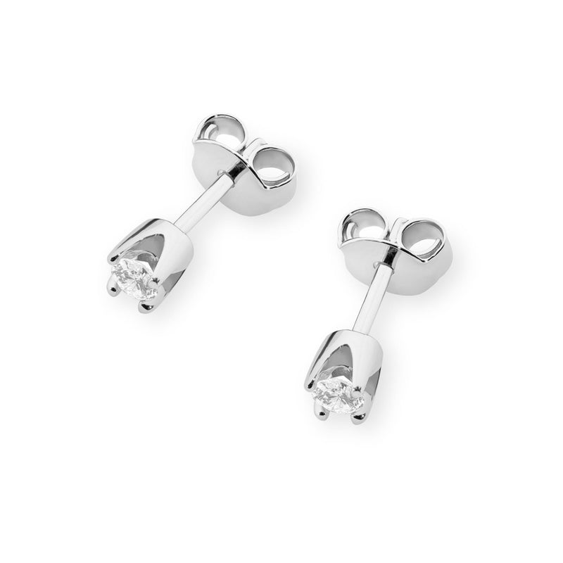 Cercei Aur 14K cu Diamant Natural 0.08 ct, imaginea 4 din 6