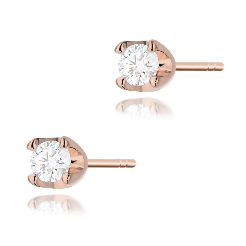 Cercei Aur 14K cu Diamant Natural 0.08 ct, imaginea 5 din 6