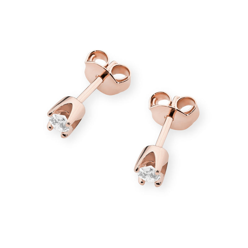 Cercei Aur 14K cu Diamant Natural 0.10 ct, imaginea 4 din 6