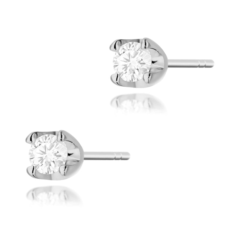 Cercei Aur 14K cu Diamant Natural 0.10 ct, imaginea 5 din 6