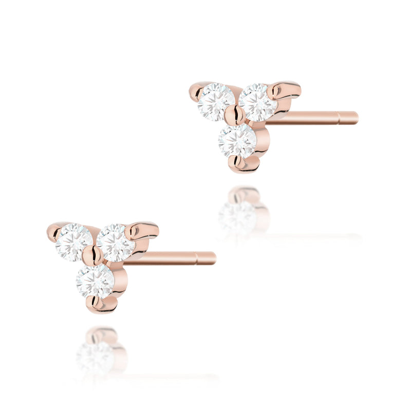 Cercei Aur 14K cu Diamante Naturale 0.09 ct, imaginea 5 din 6