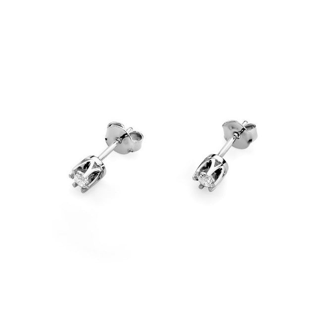 Cercei Aur 14K cu Diamant Natural 0.10 ct, imaginea 4 din 5