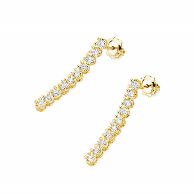 Cercei Aur 14K cu Diamante Naturale 0.80 ct, imaginea 2 din 6