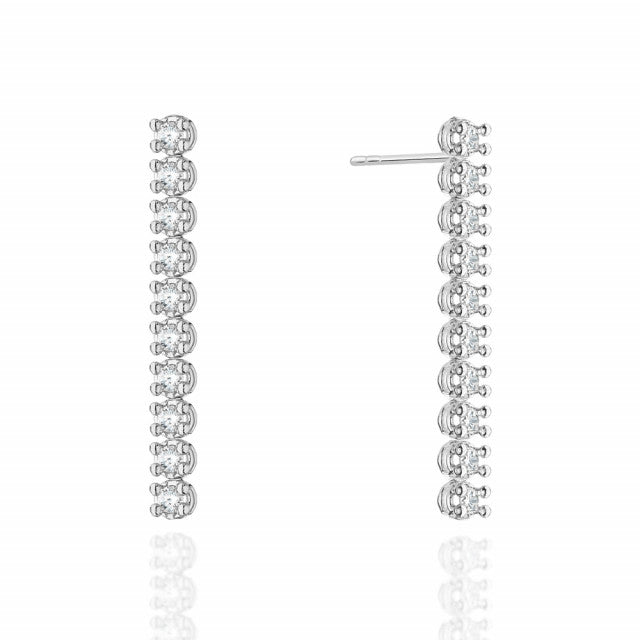 Cercei Aur 14K cu Diamante Naturale 0.80 ct, imaginea 4 din 6