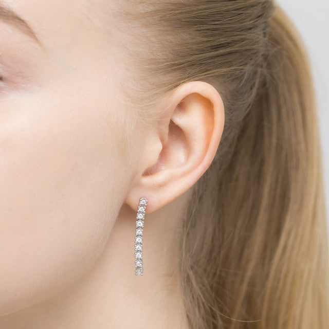 Cercei Aur 14K cu Diamante Naturale 0.80 ct, imaginea 6 din 6