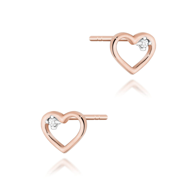 Cercei Aur 14K cu Diamante Naturale 0.01 ct, imaginea 3 din 3