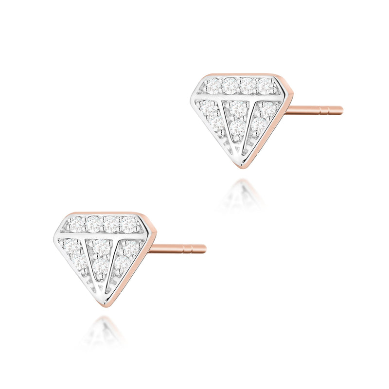 Cercei Aur 14K cu Diamante Naturale 0.10 ct, imaginea 5 din 7