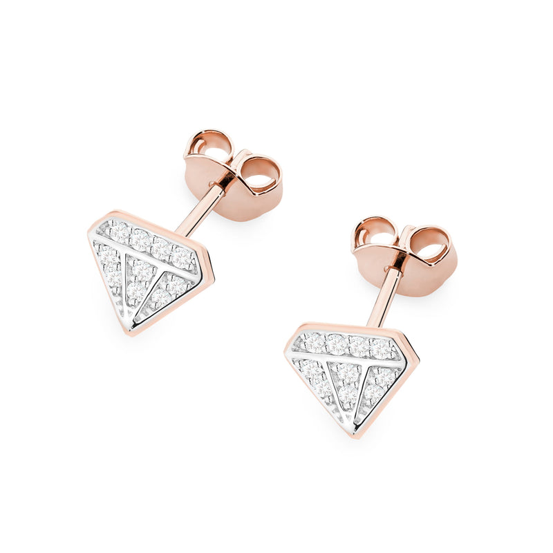 Cercei Aur 14K cu Diamante Naturale 0.10 ct, imaginea 6 din 7