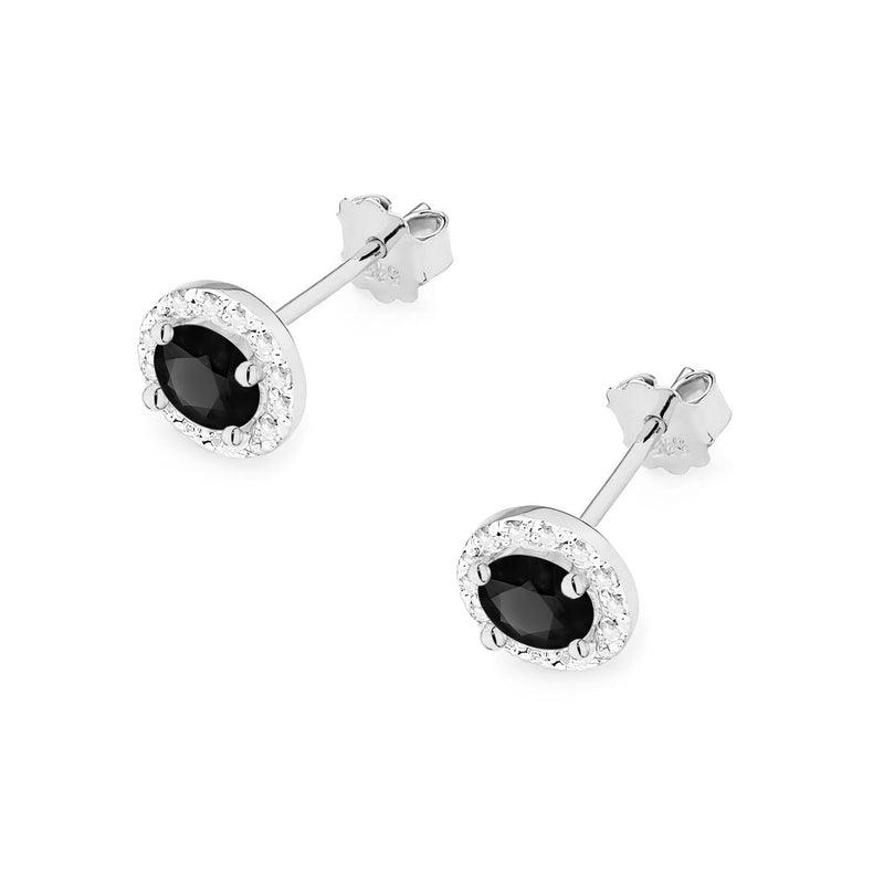 Cercei Aur 14K cu Diamante Naturale Albe si Negre 0.74 ct, imaginea 8 din 9