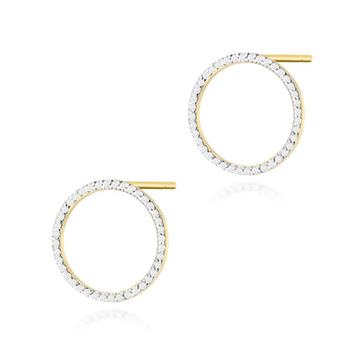 Cercei Aur 14K cu Diamante Naturale 0.40 ct