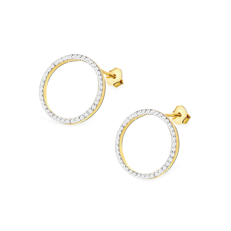 Cercei Aur 14K cu Diamante Naturale 0.40 ct, imaginea 2 din 9