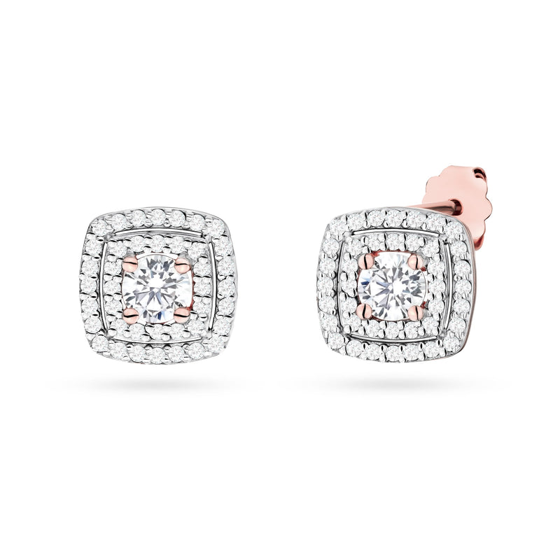Cercei Aur 14K cu Diamante Naturale 0.70 ct, imaginea 3 din 5