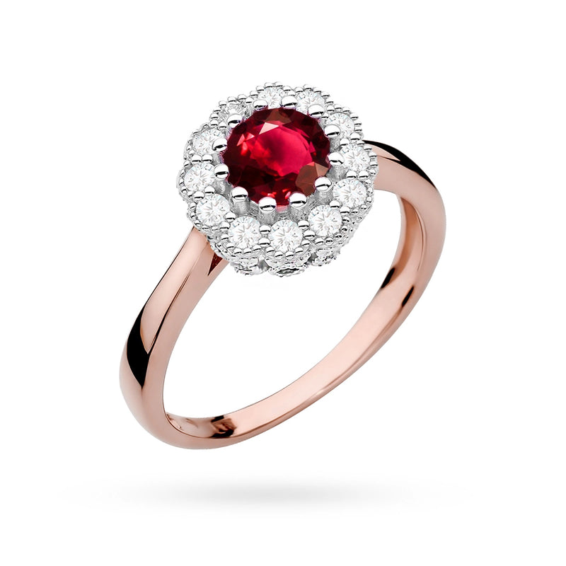 Inel Aur 14K cu Rubin 0.60 ct si Diamante Naturale 0.17 ct, imaginea 8 din 8