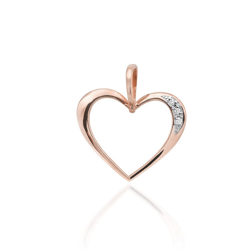 Pandantiv Aur 14K cu Diamante Naturale 0.03 ct, imaginea 3 din 6