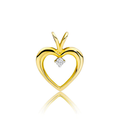 Pandantiv Aur 14K cu Diamant Natural 0.04 ct