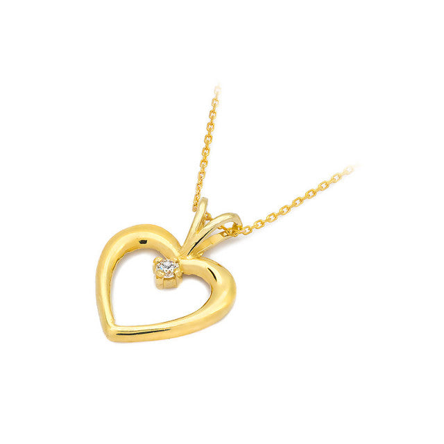 Pandantiv Aur 14K cu Diamant Natural 0.04 ct, imaginea 3 din 6