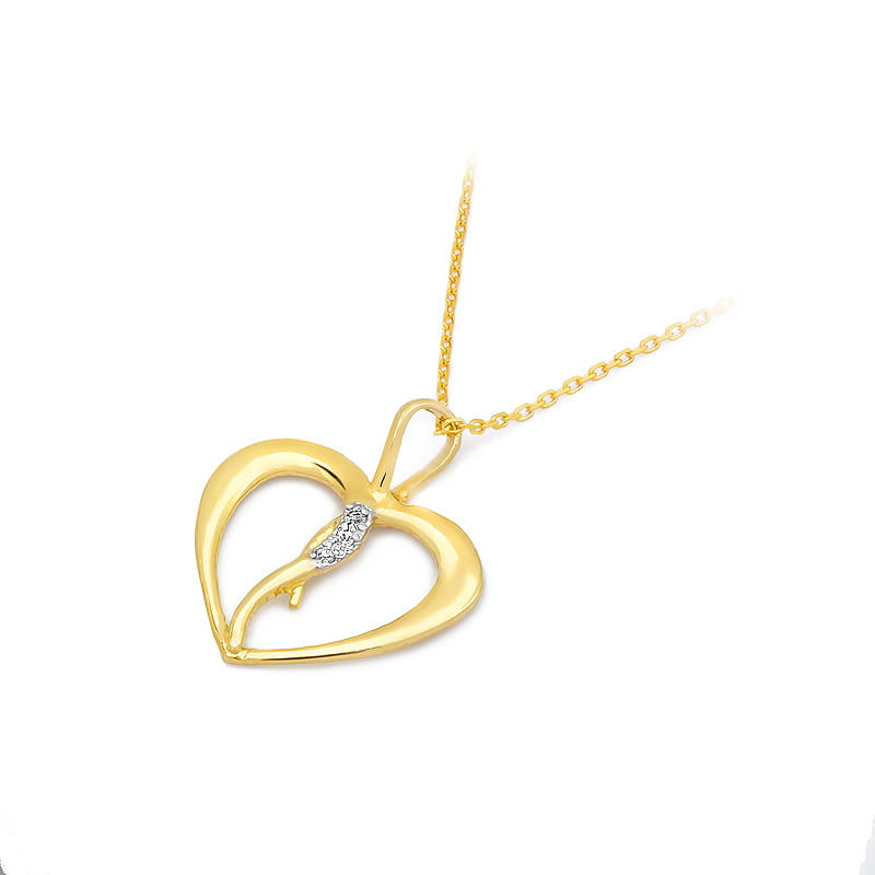 Pandantiv Aur 14K cu Diamante Naturale 0.03 ct, imaginea 2 din 6