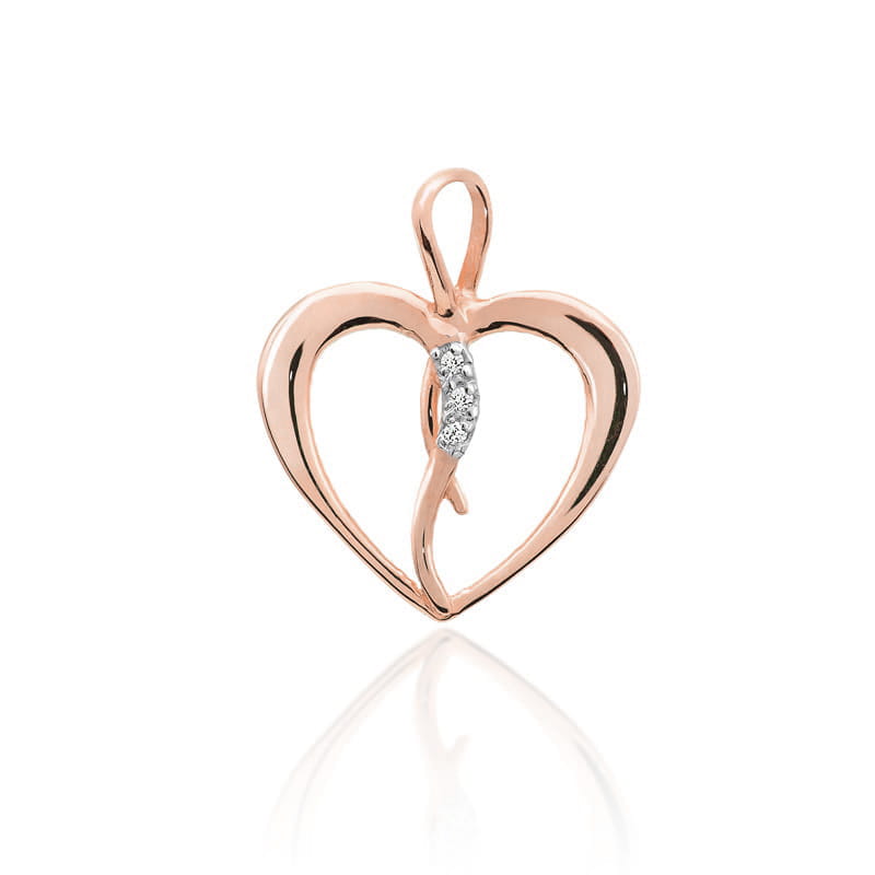 Pandantiv Aur 14K cu Diamante Naturale 0.03 ct, imaginea 3 din 6