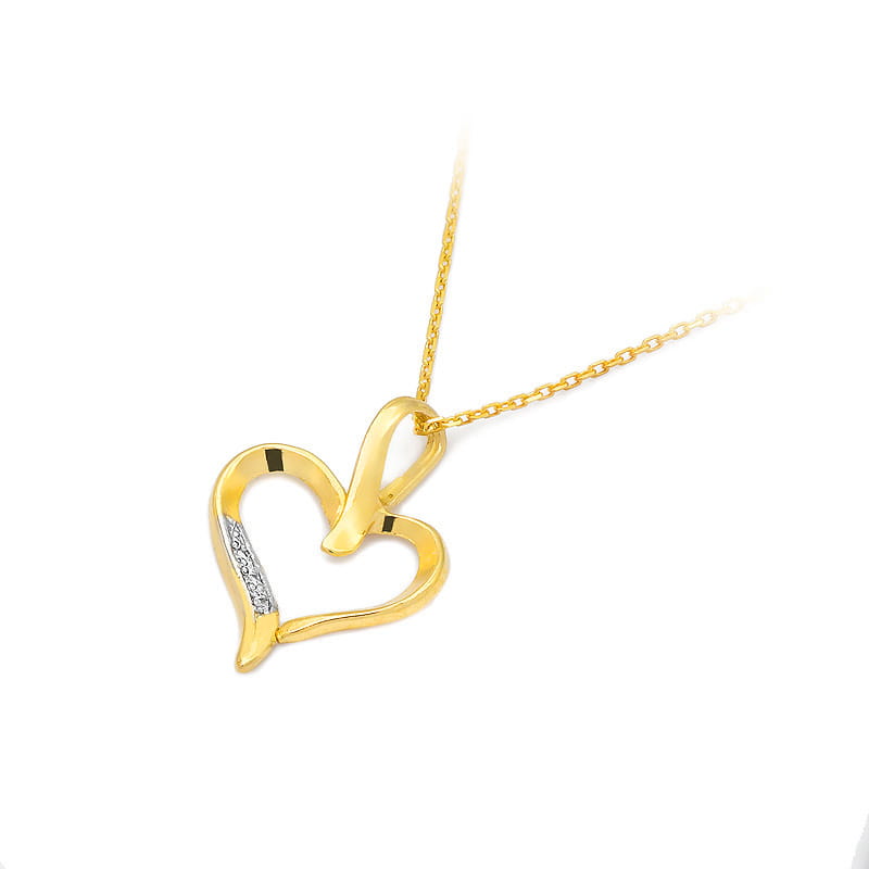 Pandantiv Aur 14K cu Diamante Naturale 0.01 ct, imaginea 2 din 6