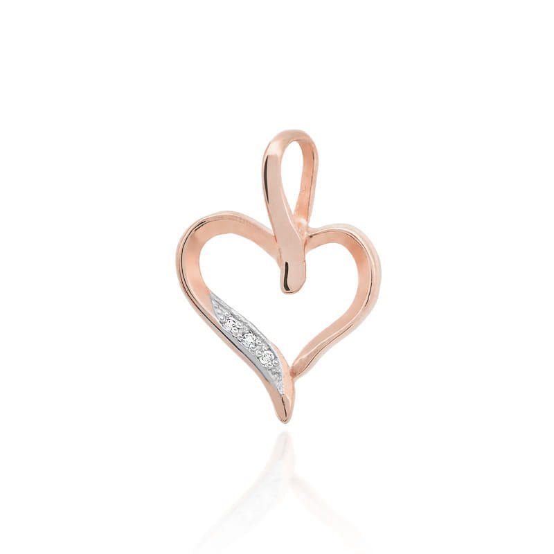 Pandantiv Aur 14K cu Diamante Naturale 0.01 ct, imaginea 3 din 6