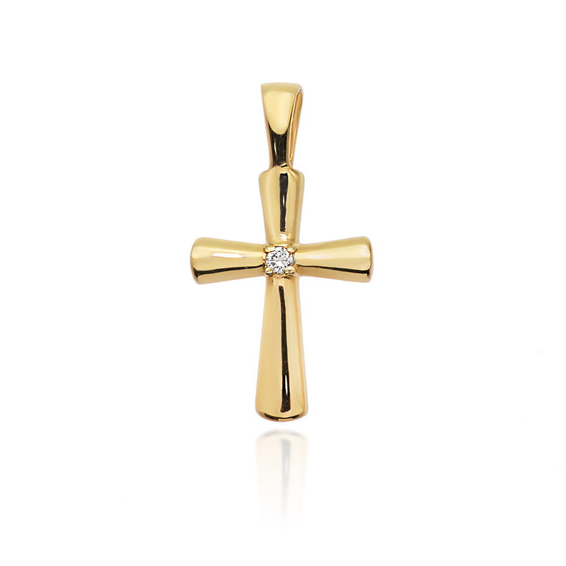 Pandantiv Aur 14K cu Diamant Natural 0.01 ct, imaginea 9 din 10