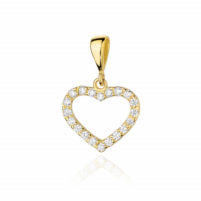 Pandantiv Aur 14K cu Diamante Naturale 0.29 ct — Aur galben