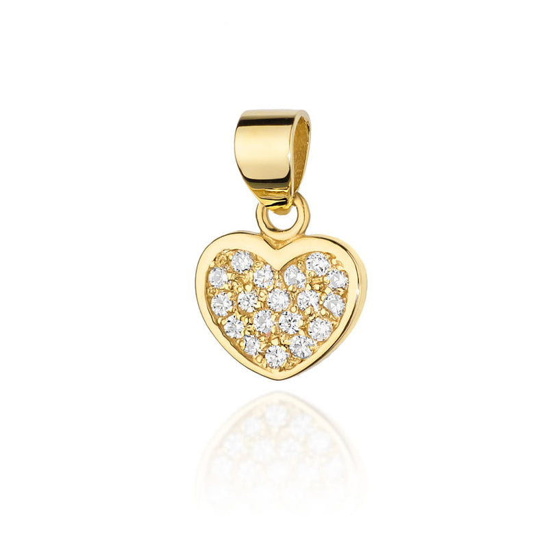 Pandantiv Aur 14K cu Diamante Naturale 0.15 ct — Aur galben