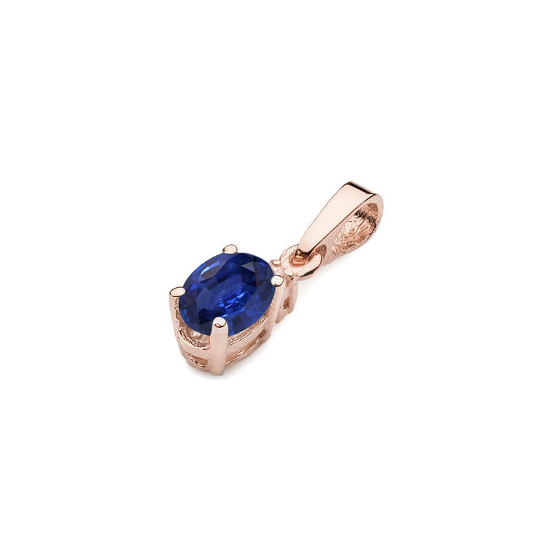 Pandantiv Aur 14K cu Safir 0.70 ct si Diamant Natural 0.01 ct, imaginea 4 din 6