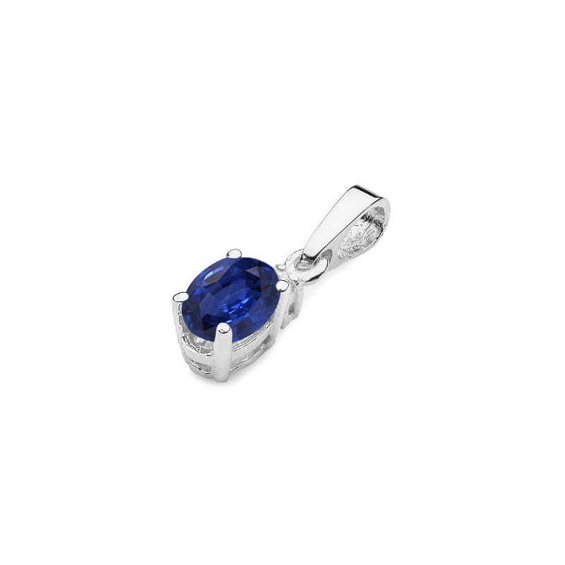 Pandantiv Aur 14K cu Safir 0.70 ct si Diamant Natural 0.01 ct, imaginea 6 din 6