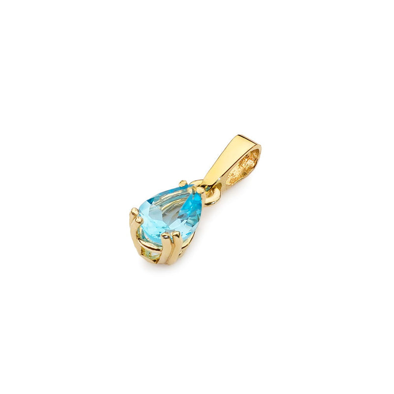Pandantiv Aur 14K cu Topaz Swiss 0.90 ct, imaginea 2 din 6