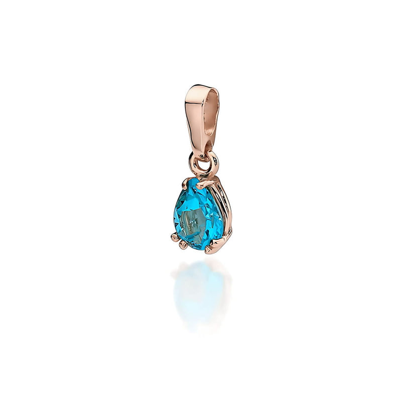 Pandantiv Aur 14K cu Topaz Swiss 0.90 ct, imaginea 3 din 6
