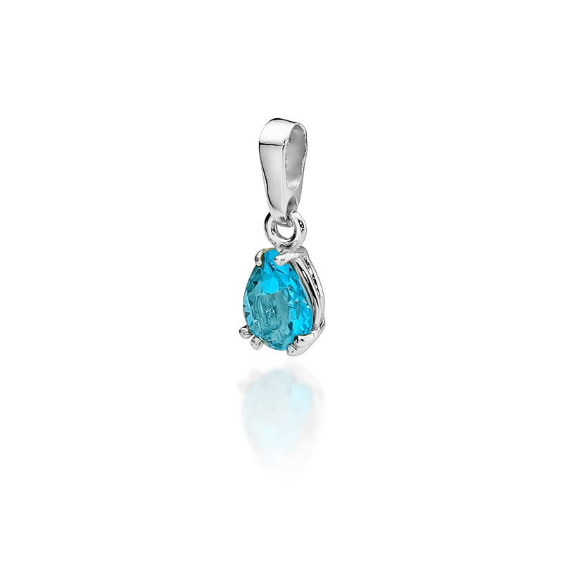 Pandantiv Aur 14K cu Topaz Swiss 0.90 ct, imaginea 5 din 6