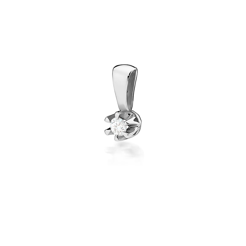 Pandantiv Aur 14K cu Diamant Natural 0.12 ct, imaginea 5 din 6