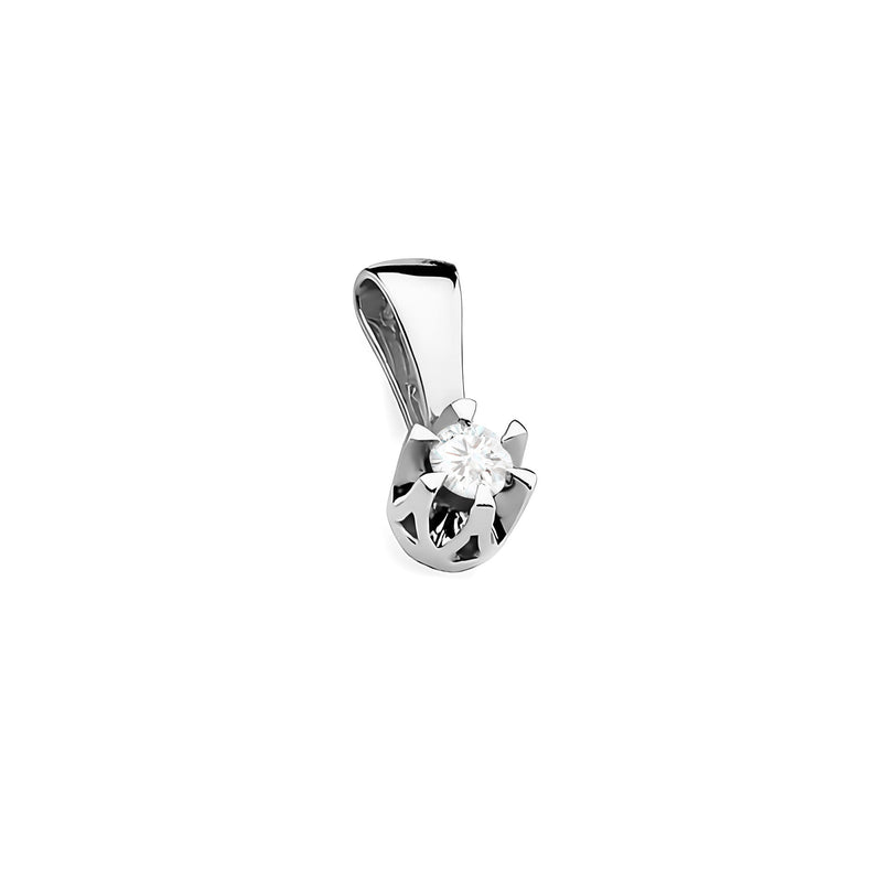 Pandantiv Aur 14K cu Diamant Natural 0.12 ct, imaginea 6 din 6
