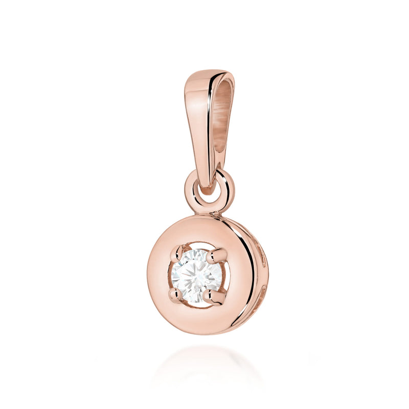 Pandantiv Aur 14K cu Diamant Natural 0.10 ct, imaginea 5 din 12