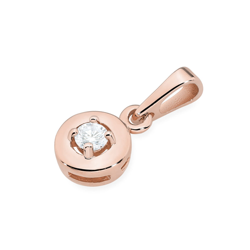 Pandantiv Aur 14K cu Diamant Natural 0.10 ct, imaginea 6 din 12